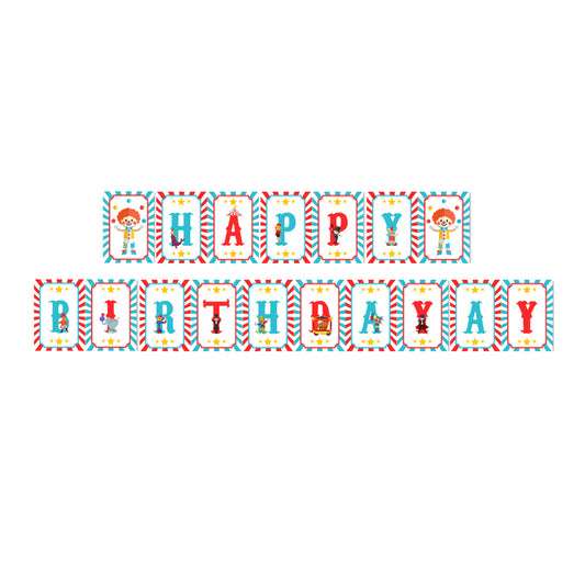 Circus Carnival Theme Birthday Banner