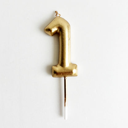 Champagne Number Candle