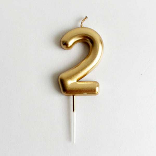 Champagne Number Candle
