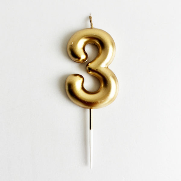 Champagne Number Candle