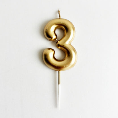 Champagne Number Candle