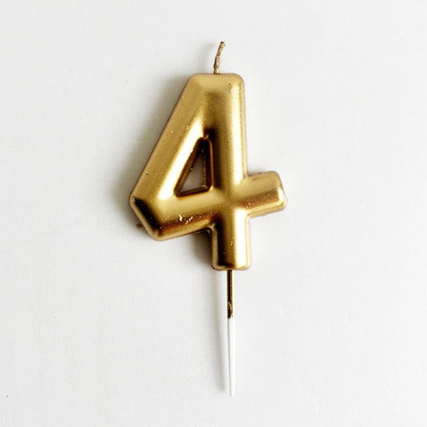 Champagne Number Candle