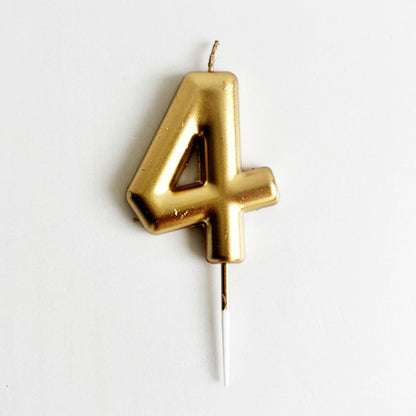 Champagne Number Candle