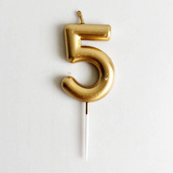 Champagne Number Candle