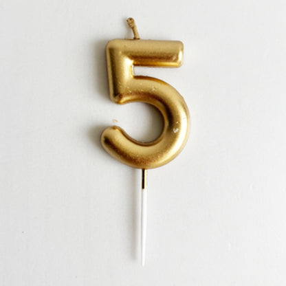 Champagne Number Candle