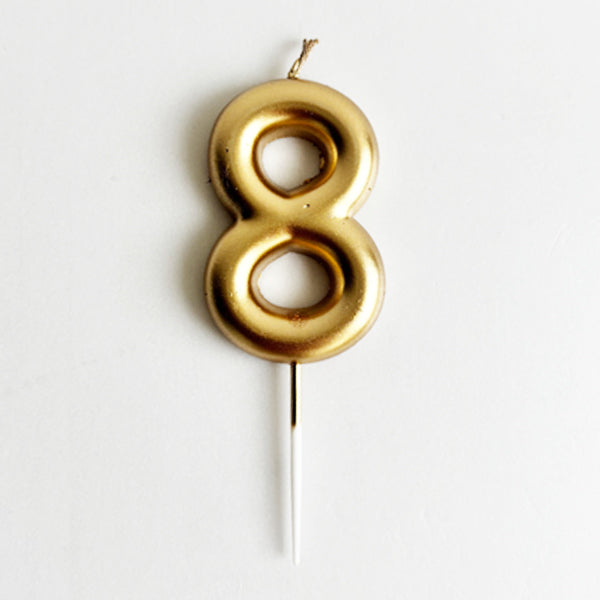 Champagne Number Candle