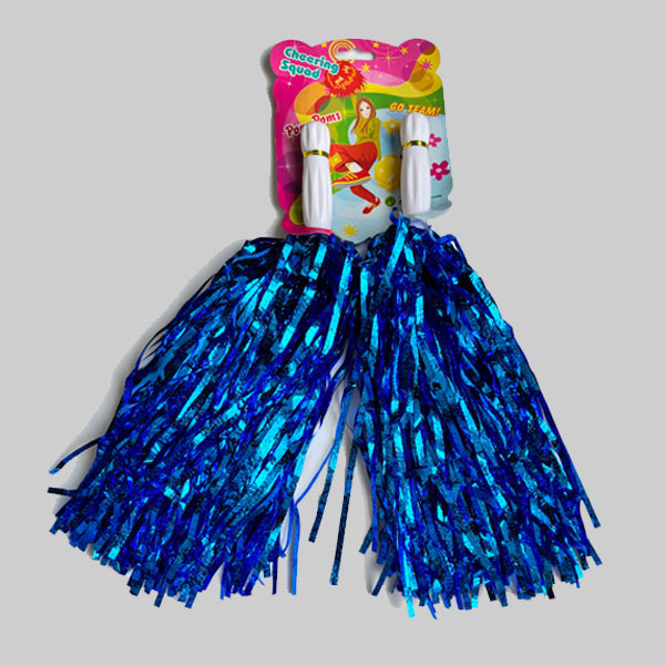 Cheer leading pom Poms Laser Blue