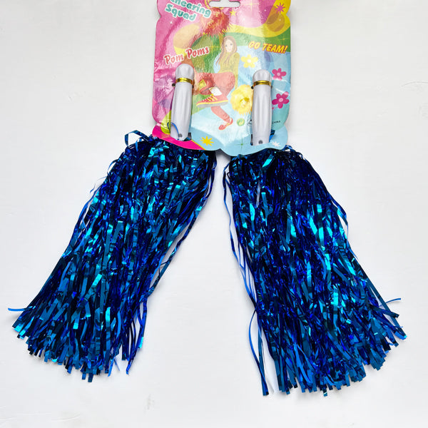 Cheer leading pom Poms Foil Blue