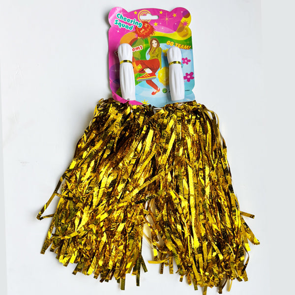 Cheer leading Pom Poms Laser Gold