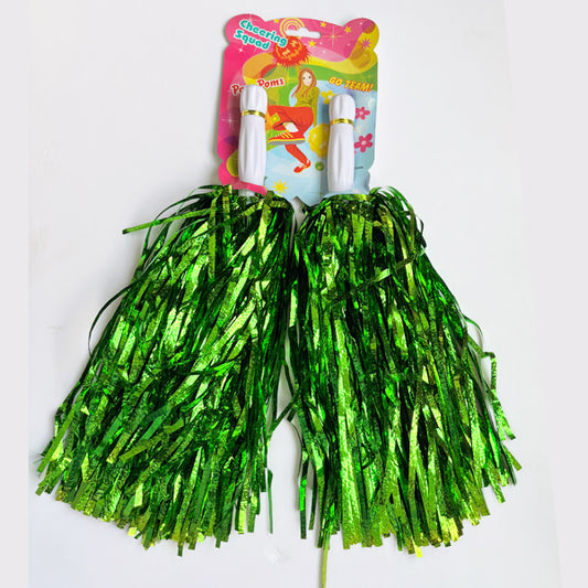Cheer leading pom Poms Laser Green