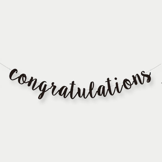 Congratulations Banner Black