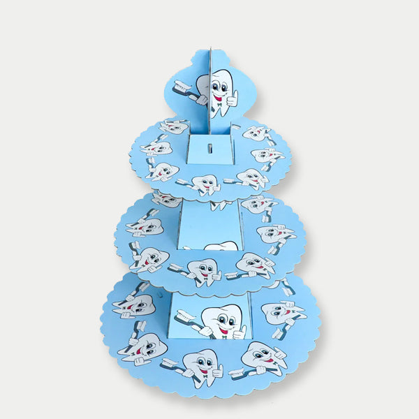 1 st Tooth Theme (blue) Cupcake Stands
