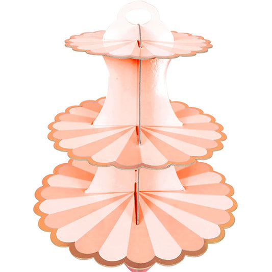 3 Tier Cupcake Stand White And Orange