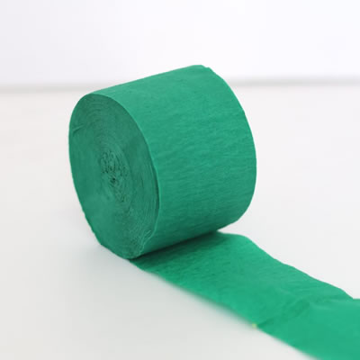 Deep Green Crepe Paper Streamer Roll