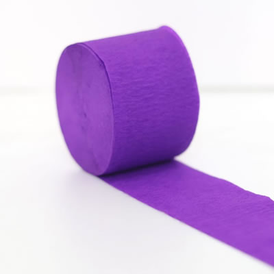 Deep Purple Crepe Paper Streamer Roll