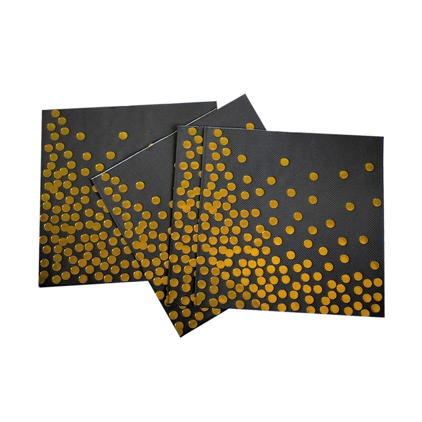 Black & Gold Polka Dot Napkins