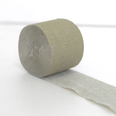 Dull Gold Crepe Paper Streamer Roll