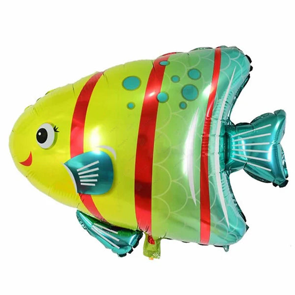 Red Striped Fish Foil Balloon