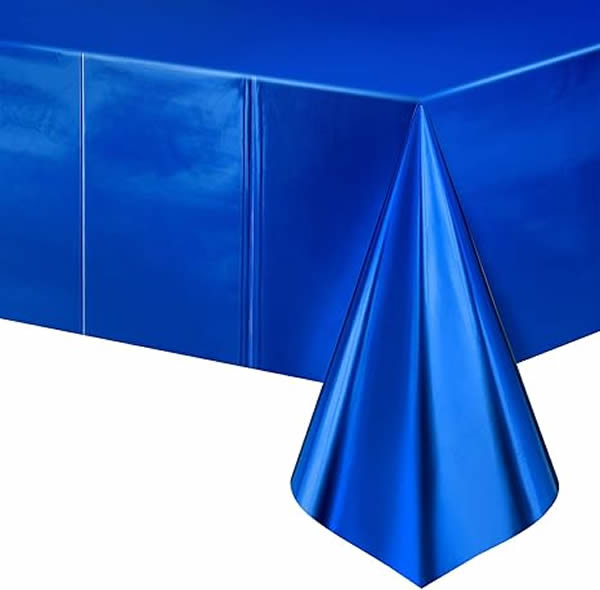 Dark Blue Foil Metallic Tablecover