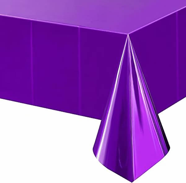 Purple Foil Metallic Tablecover
