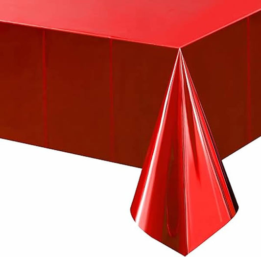 Red Foil Metallic Tablecover