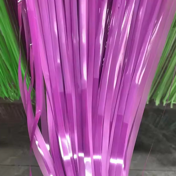 Fluorescent Pastel Purple Foil Fringe Curtain