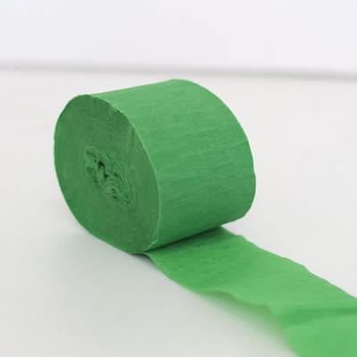 Forest Green Crepe Paper Streamer Roll