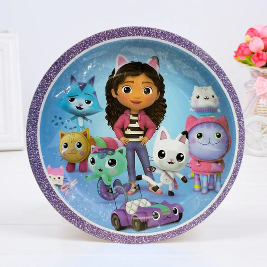 Gabby Dollhouse Theme Paper Plates