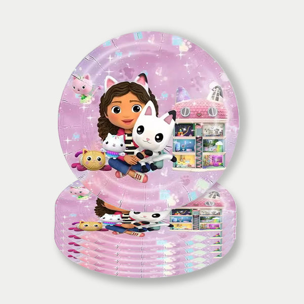 Gabby's DollHouse Paper Plates