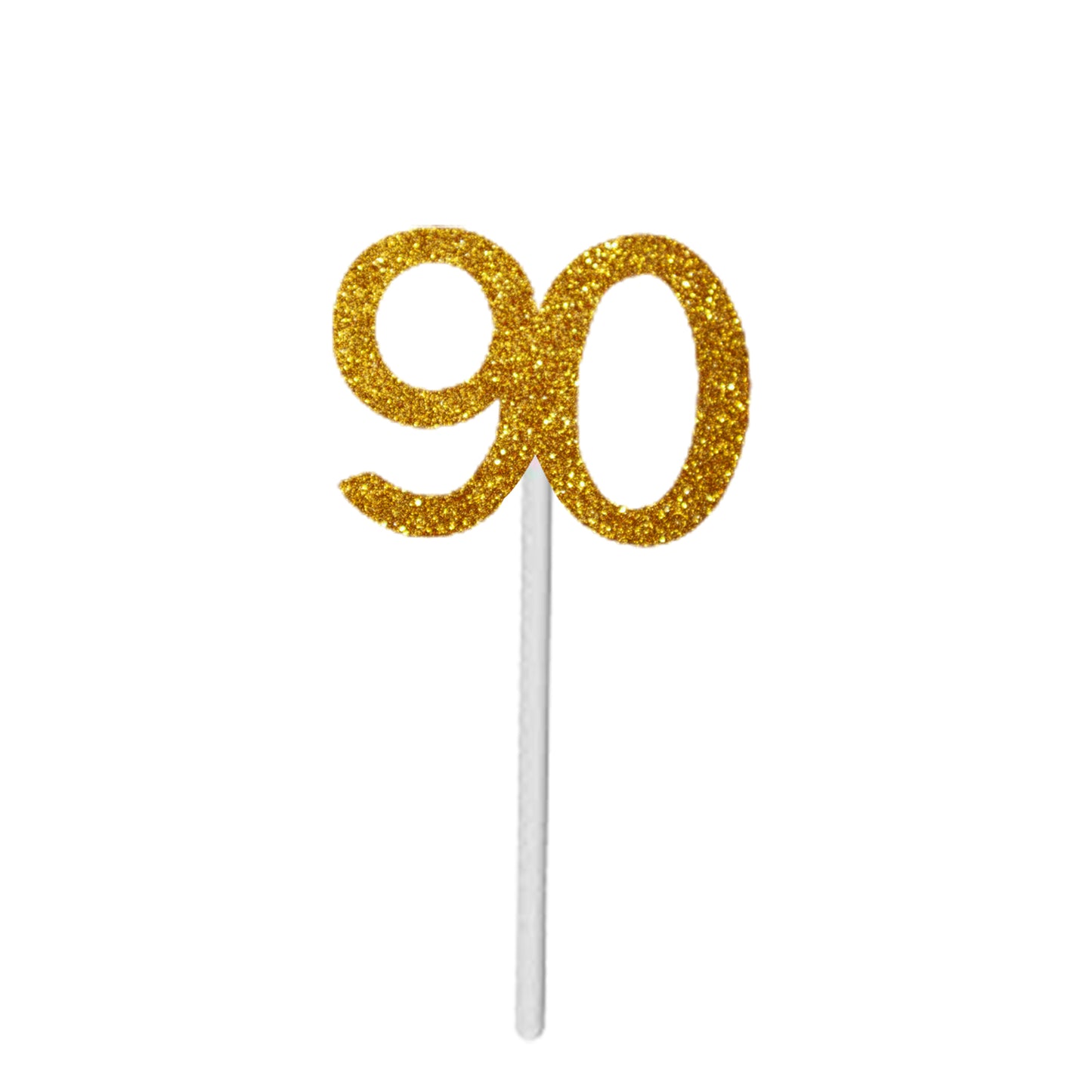 Number 90 Cup Cake Topper Gold