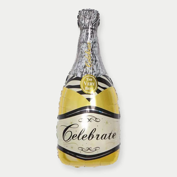 Gold Champaign Bottle Foil Balloon