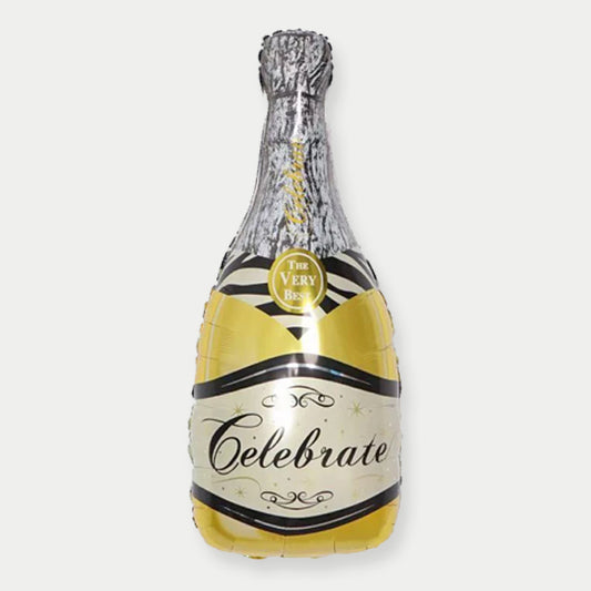 Gold Champaign Bottle Foil Balloon