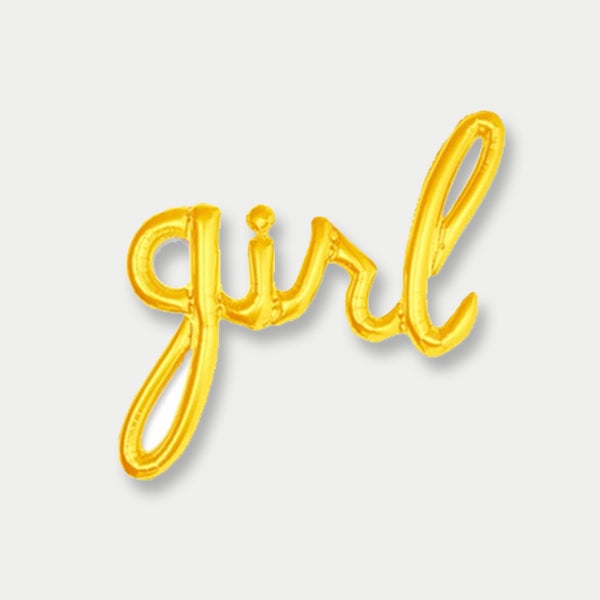 Gold Girl Letter Foil Balloon