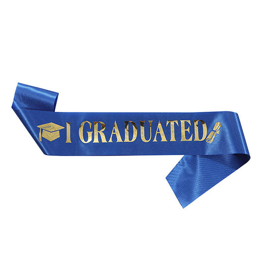 Graduation sash Blue