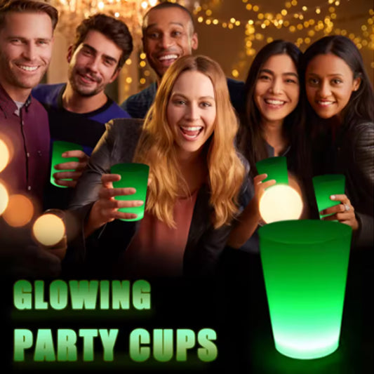 Green Plastic Glow in The Dark Party Cup (Neon Party)