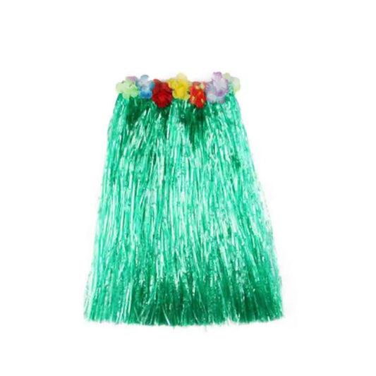 Green  Hawaiian Hula Grass Skirt