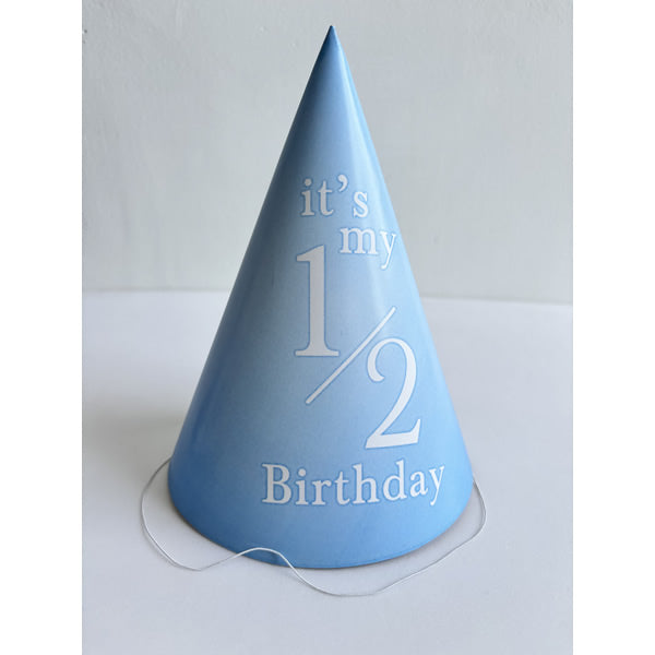 Blue Half Birthday Party Hat