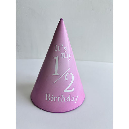 Pink Half Birthday Party Hat