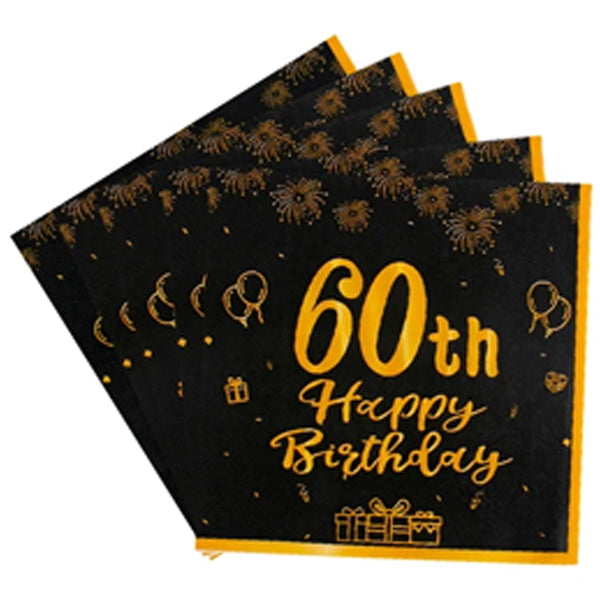 Happy 60th Birthday Paper Napkins