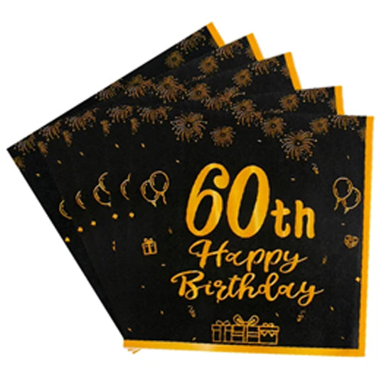 Happy 60th Birthday Paper Napkins