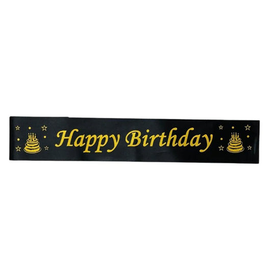 Happy Birthday Black Sash