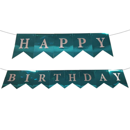 Happy Birthday Green Flag Banner