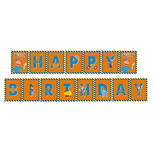 Customized Blippi Theme Birthday Banner