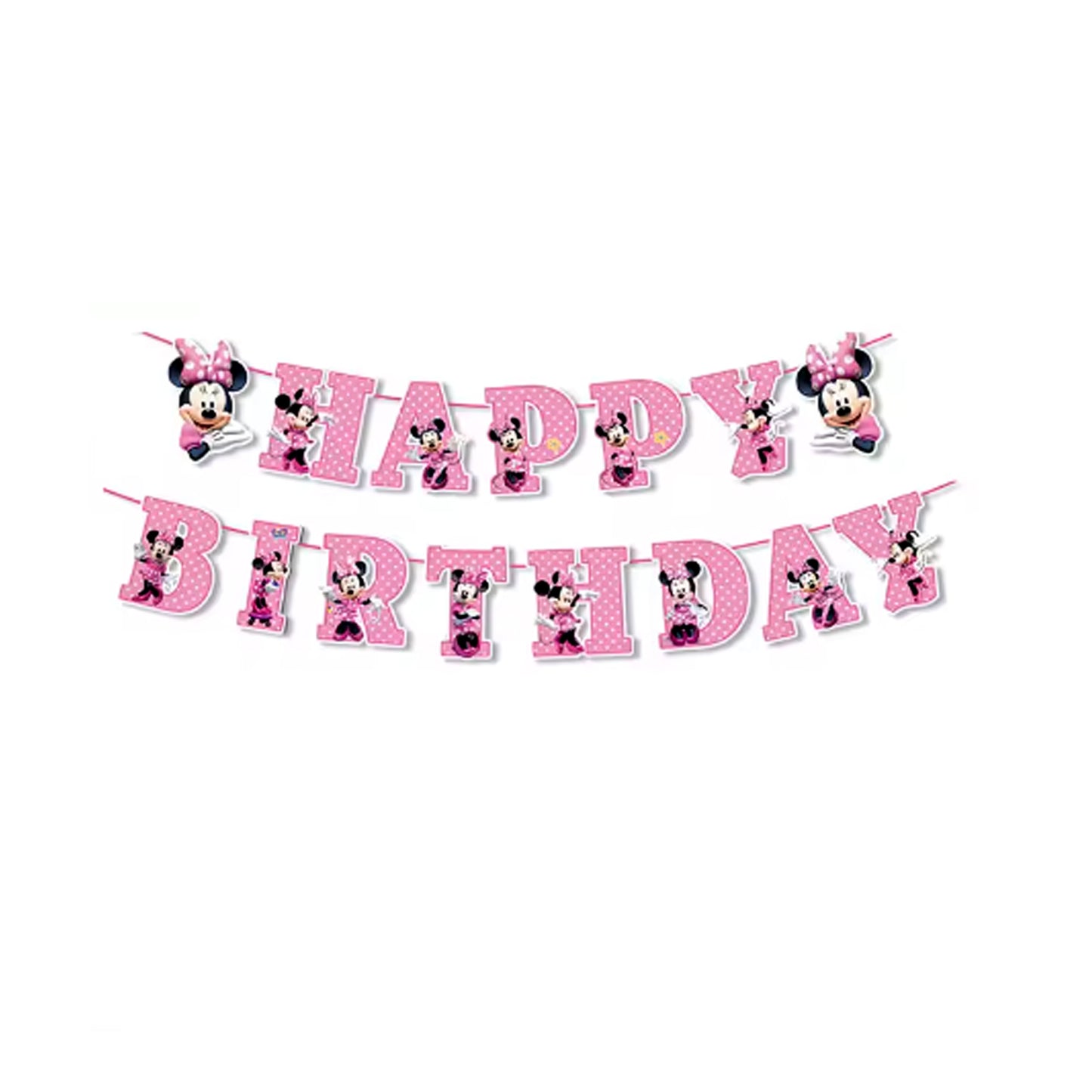 Minnie Mouse Theme Birthday Banner