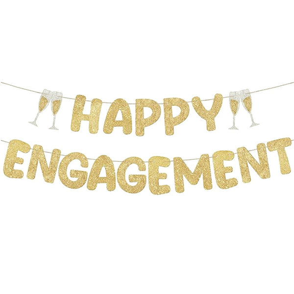 Gold Happy Engagement Banner