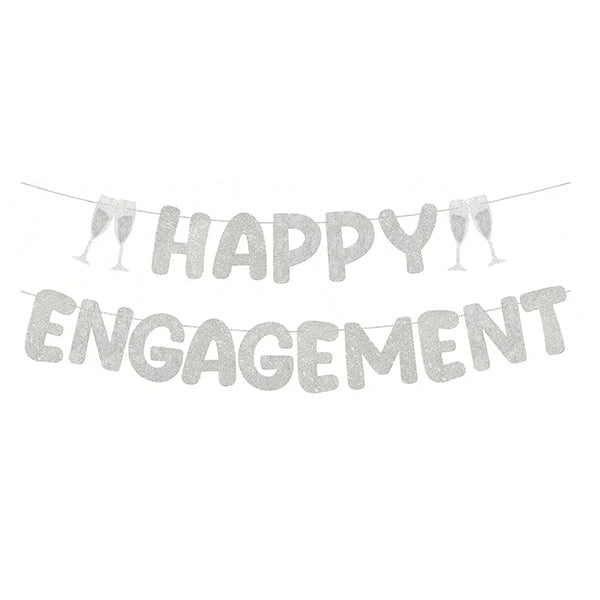 Silver Happy Engagement Banner