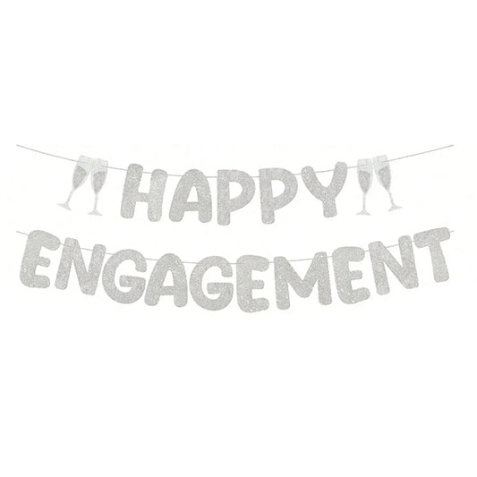 Silver Happy Engagement Banner