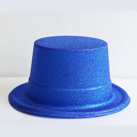 Dark Blue Glitter Top Hat