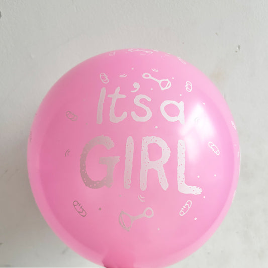 It's Girl Latex Pink Balloon