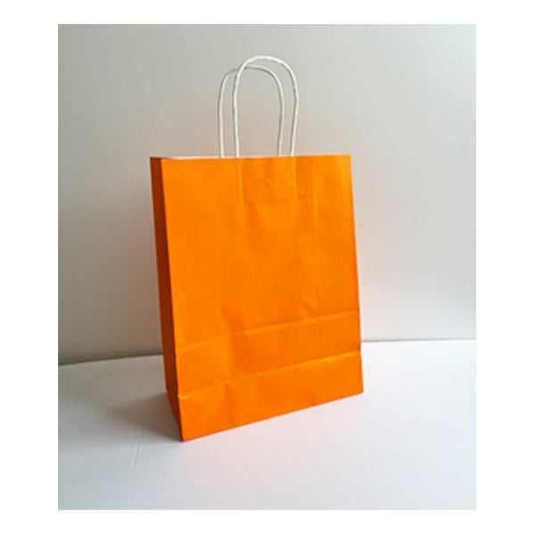 Orange Kraft Paper Bag Large